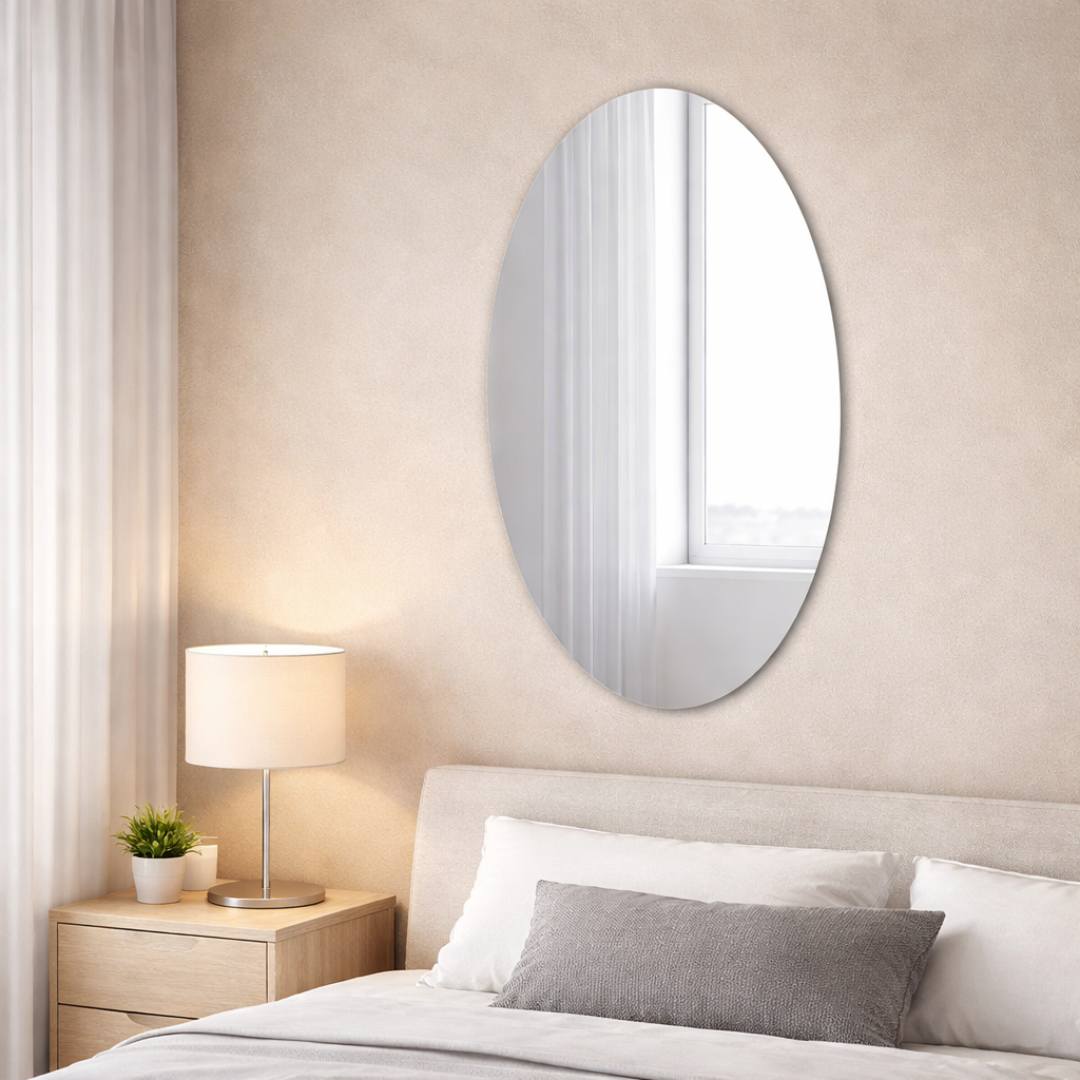 Oval Self-Adhesive Mirror Sticker